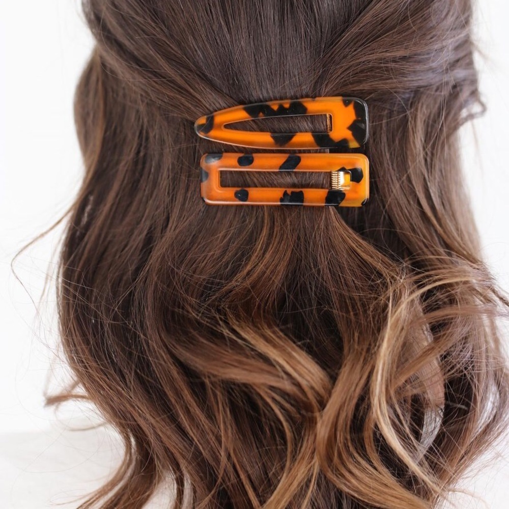 Tortoise Shell Hair Clips | Acrylic Hair Barrettes
